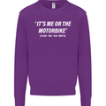 Me or the Motorbike Said My Ex-Wife Biker Mens Sweatshirt Jumper Purple