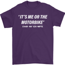 Me or the Motorbike Said My Ex-Wife Biker Mens T-Shirt Cotton Gildan Purple