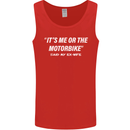 Me or the Motorbike Said My Ex-Wife Biker Mens Vest Tank Top Red