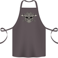 Mechanic Engine Skull Cotton Apron 100% Organic Dark Grey