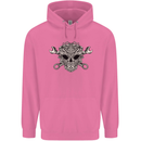 Mechanic Engine Skull Mens 80% Cotton Hoodie Azelea