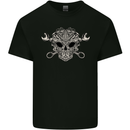 Mechanic Engine Skull Mens Cotton T-Shirt Tee Top Black