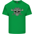 Mechanic Engine Skull Mens Cotton T-Shirt Tee Top Irish Green