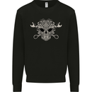 Mechanic Engine Skull Mens Sweatshirt Jumper Black