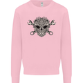 Mechanic Engine Skull Mens Sweatshirt Jumper Light Pink