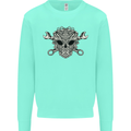 Mechanic Engine Skull Mens Sweatshirt Jumper Peppermint