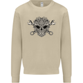 Mechanic Engine Skull Mens Sweatshirt Jumper Sand