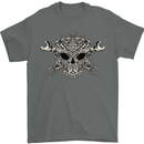 Mechanic Engine Skull Mens T-Shirt Cotton Gildan Charcoal