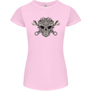 Mechanic Engine Skull Womens Petite Cut T-Shirt Light Pink
