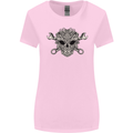 Mechanic Engine Skull Womens Wider Cut T-Shirt Light Pink