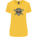 Mechanic Engine Skull Womens Wider Cut T-Shirt Yellow