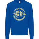Mechanic Here Because You Broke Something Kids Sweatshirt Jumper Royal Blue