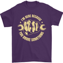 Mechanic Here Because You Broke Something Mens T-Shirt 100% Cotton Purple