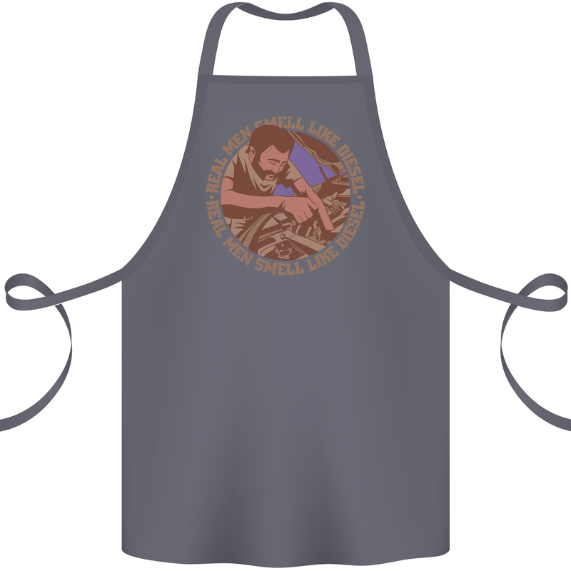 Mechanic Real Men Smell Like Diesel Cotton Apron 100% Organic Steel