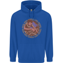Mechanic Real Men Smell Like Diesel Mens 80% Cotton Hoodie Royal Blue