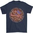 Mechanic Real Men Smell Like Diesel Mens T-Shirt 100% Cotton Navy Blue