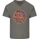 Mechanic Real Men Smell Like Diesel Mens V-Neck Cotton T-Shirt Charcoal
