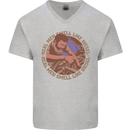 Mechanic Real Men Smell Like Diesel Mens V-Neck Cotton T-Shirt Sports Grey