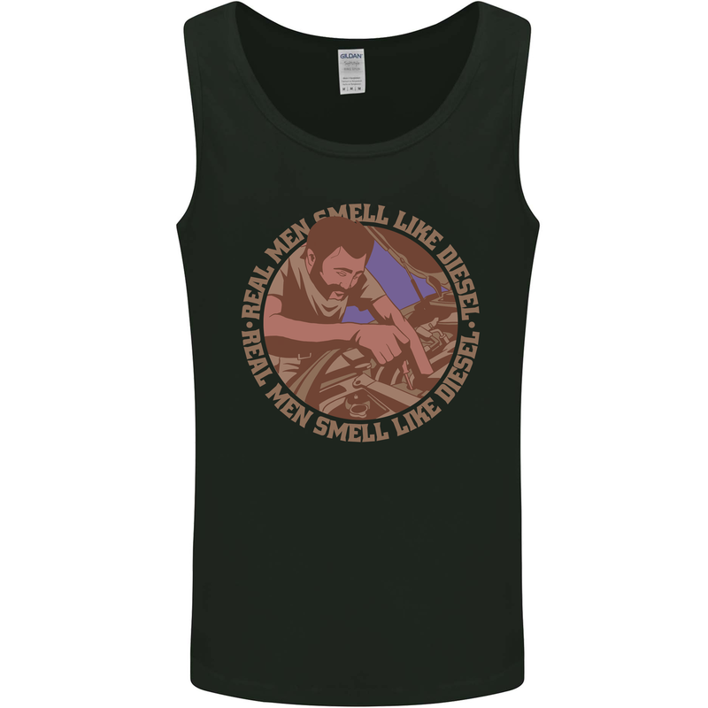Mechanic Real Men Smell Like Diesel Mens Vest Tank Top Black