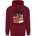 Mechanic in Training Funny Childrens Kids Hoodie Maroon