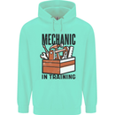 Mechanic in Training Funny Childrens Kids Hoodie Peppermint