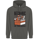 Mechanic in Training Funny Childrens Kids Hoodie Storm Grey