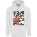 Mechanic in Training Funny Childrens Kids Hoodie White