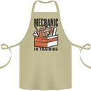 Mechanic in Training Funny Cotton Apron 100% Organic Khaki
