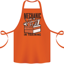 Mechanic in Training Funny Cotton Apron 100% Organic Orange