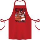 Mechanic in Training Funny Cotton Apron 100% Organic Red