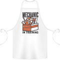 Mechanic in Training Funny Cotton Apron 100% Organic White