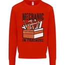 Mechanic in Training Funny Kids Sweatshirt Jumper Bright Red