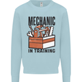 Mechanic in Training Funny Kids Sweatshirt Jumper Light Blue