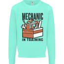 Mechanic in Training Funny Kids Sweatshirt Jumper Peppermint