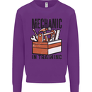 Mechanic in Training Funny Kids Sweatshirt Jumper Purple
