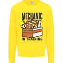 Mechanic in Training Funny Kids Sweatshirt Jumper Yellow