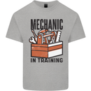 Mechanic in Training Funny Kids T-Shirt Childrens Sports Grey