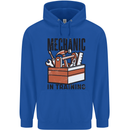 Mechanic in Training Funny Mens 80% Cotton Hoodie Royal Blue