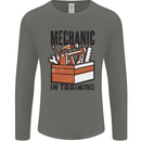 Mechanic in Training Funny Mens Long Sleeve T-Shirt Charcoal