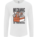 Mechanic in Training Funny Mens Long Sleeve T-Shirt White
