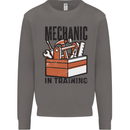 Mechanic in Training Funny Mens Sweatshirt Jumper Charcoal