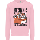 Mechanic in Training Funny Mens Sweatshirt Jumper Light Pink