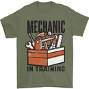 Mechanic in Training Funny Mens T-Shirt 100% Cotton Military Green