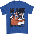 Mechanic in Training Funny Mens T-Shirt 100% Cotton Royal Blue