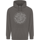 Mechanical Watch Line Drawing Timepiece Mens 80% Cotton Hoodie Charcoal