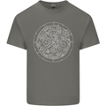 Mechanical Watch Line Drawing Timepiece Mens Cotton T-Shirt Tee Top Charcoal