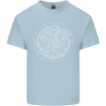 Mechanical Watch Line Drawing Timepiece Mens Cotton T-Shirt Tee Top Light Blue