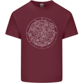 Mechanical Watch Line Drawing Timepiece Mens Cotton T-Shirt Tee Top Maroon