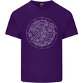 Mechanical Watch Line Drawing Timepiece Mens Cotton T-Shirt Tee Top Purple