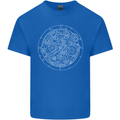 Mechanical Watch Line Drawing Timepiece Mens Cotton T-Shirt Tee Top Royal Blue